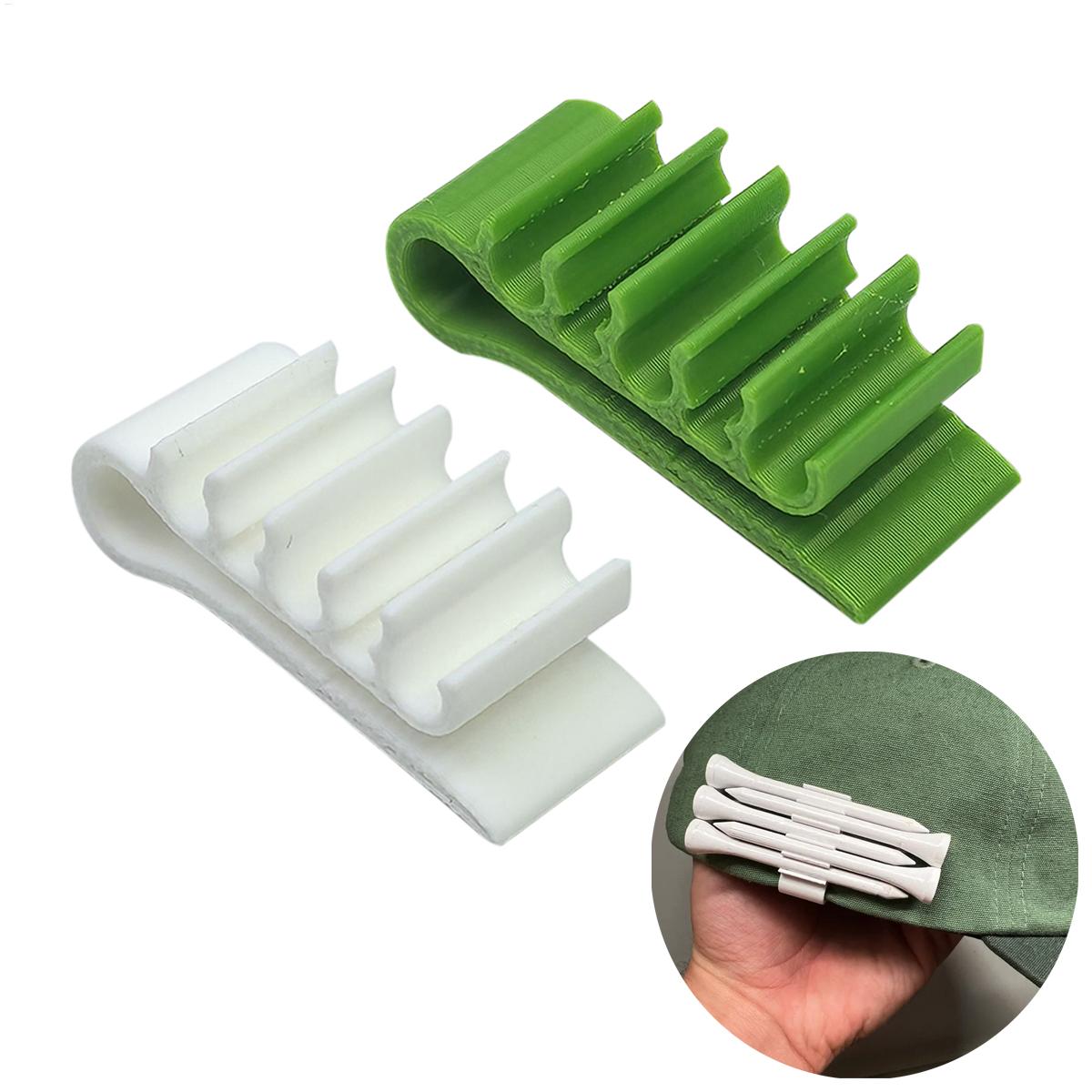 Golf Equipment Holder - 3Dプリントゴルフティーハットブリムクリップ、5つのゴルフシートホルダーキャップクリップティーオーガナイザークランプ、ゴルファー向けクリエイティブスポーツアクセサリー