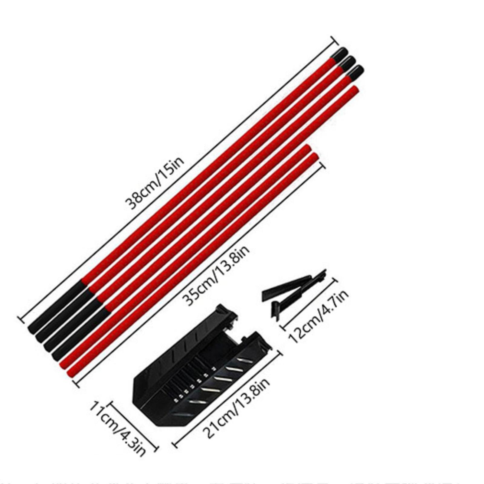 Golf Equipment Guide - ゴルフ練習器具 スイングトレーナー アライメントロッドホルダー プロ仕様 調整可能なプレーンガイド 室内・屋外スキル向上用
