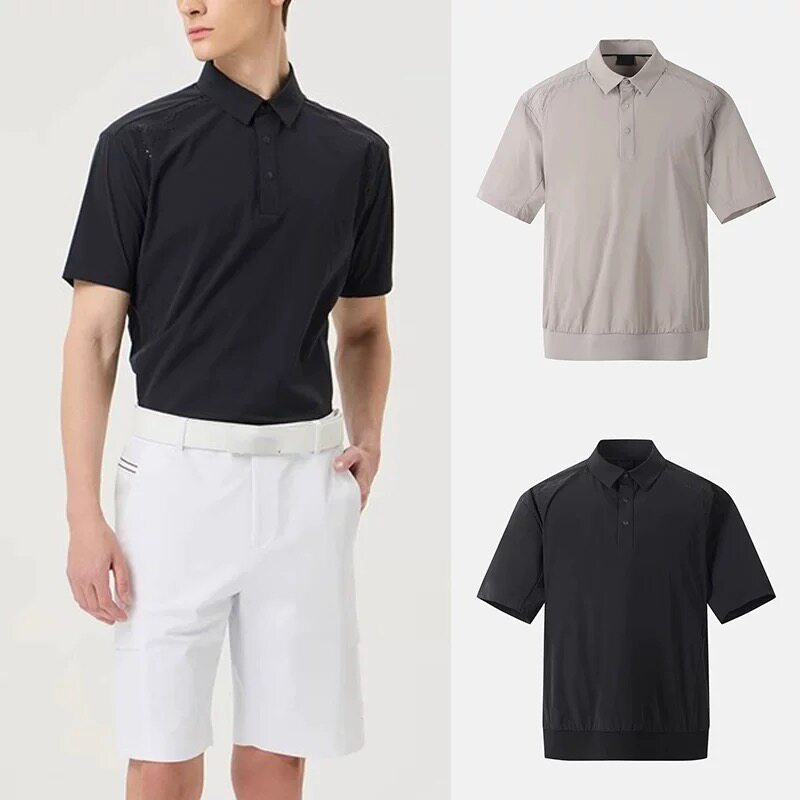 Golf Equipment Korea - 2026 新韓国スタイルゴルフメンズ半袖 Tシャツ夏通気性スリムフィット快適なカジュアルスポーツ日常着トップ