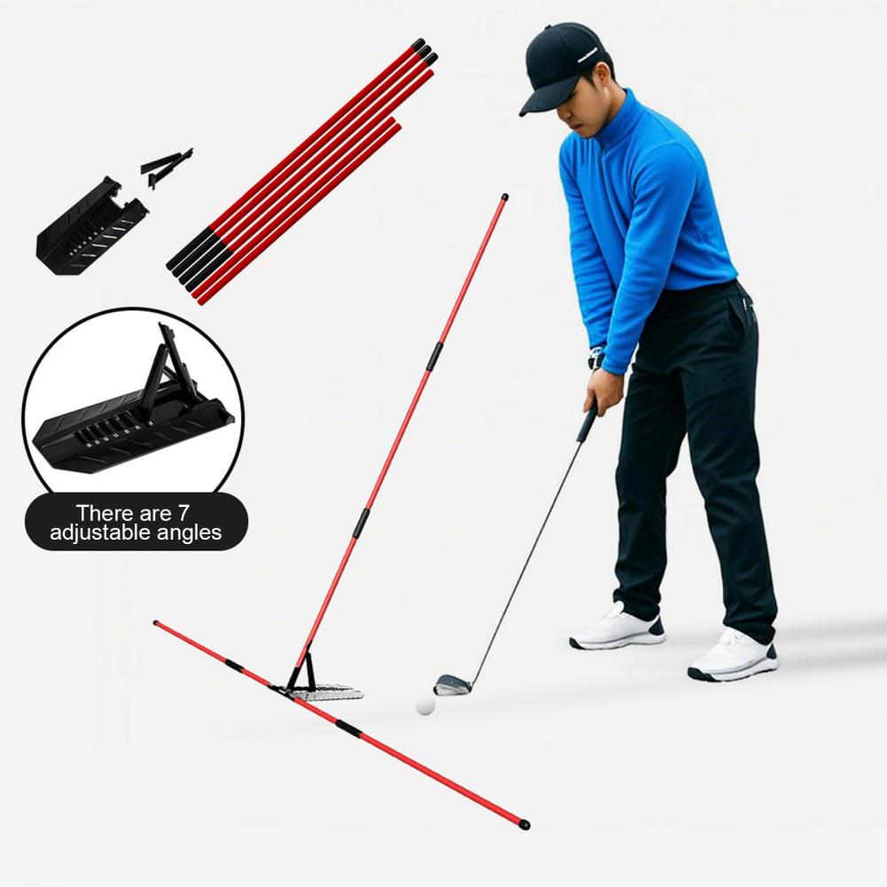 Golf Equipment Holder - ゴルフスイングプレーントレーナー ゴルフトレーニング器具 調整可能なゴルフアライメントスティックホルダー ゴルファーのための簡単なスイングトレーニング用