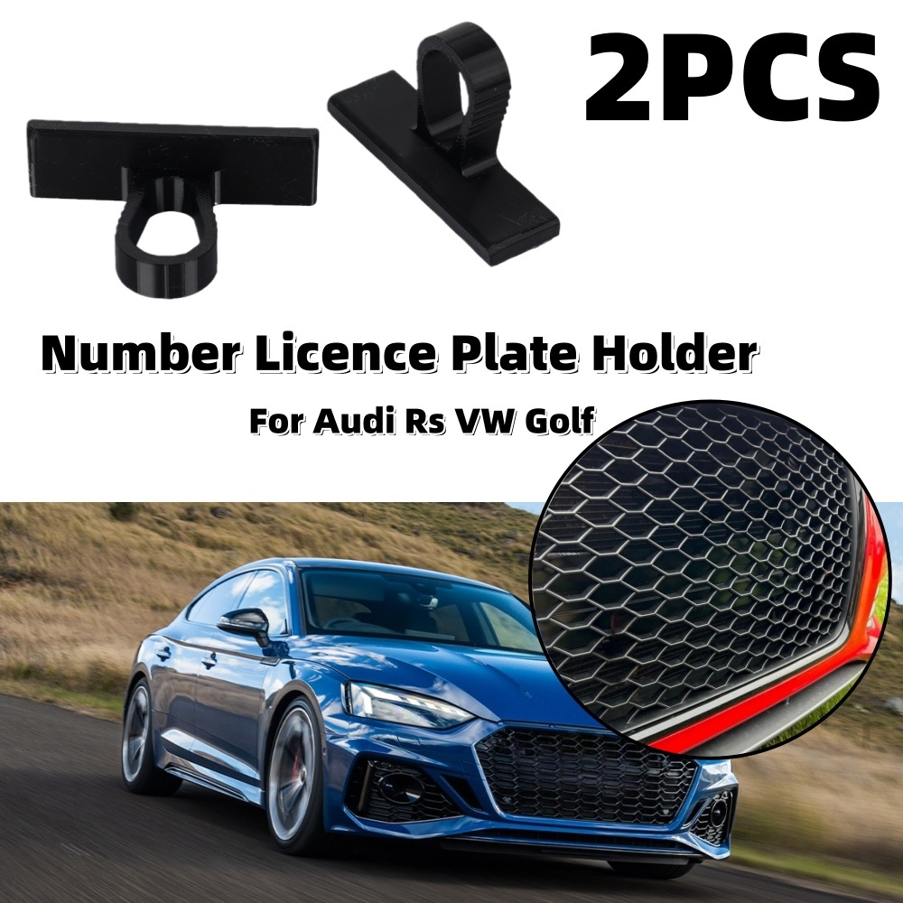 Golf Equipment Holder - 車ナンバープレートホルダーグリルハニカムライセンスプレートクリップ車ナンバープレート固定クリップパーツ（アウディRS、VWゴルフ用）