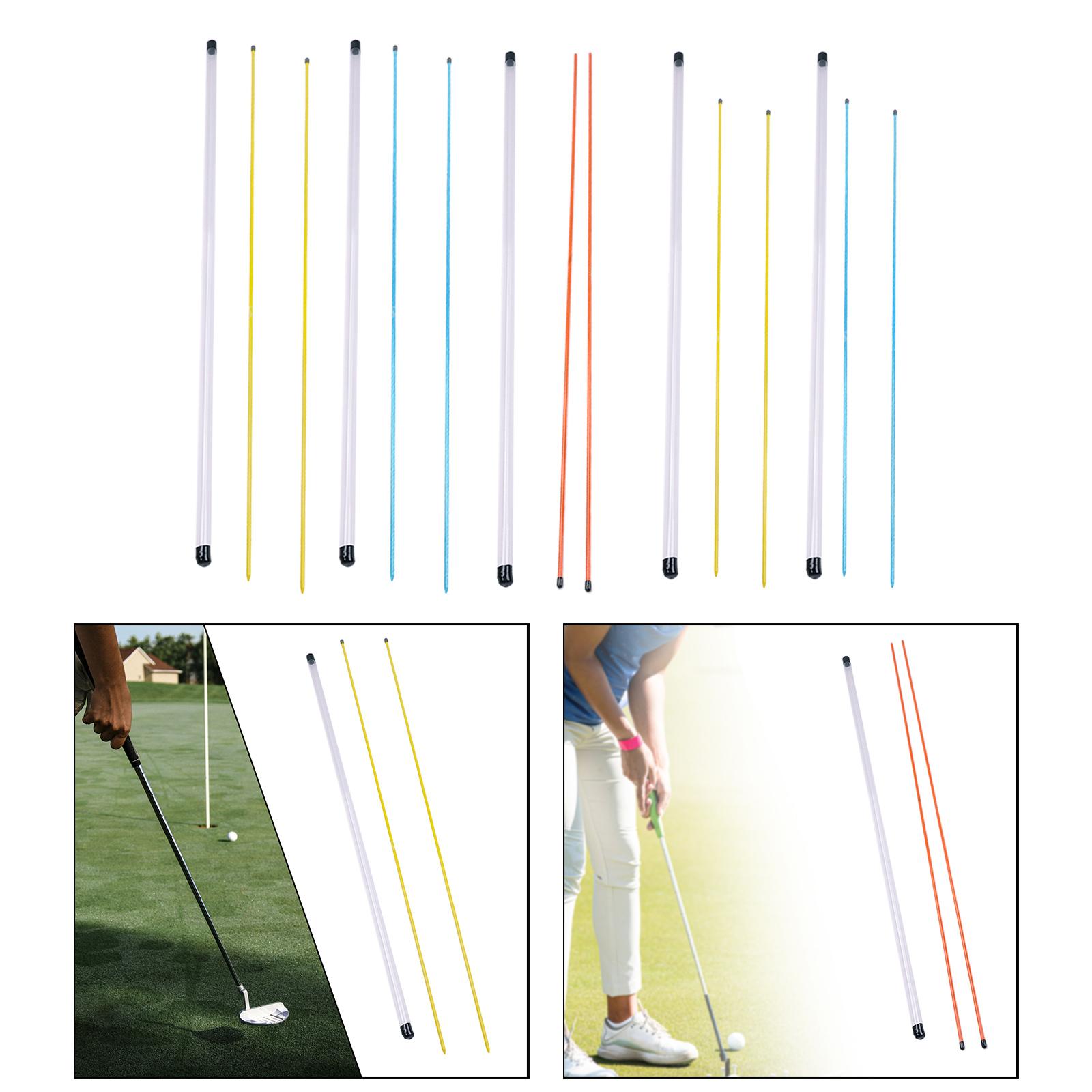 Golf Equipment Guide - ゴルフ練習器具 アライメントスティック ポータブルグラスファイバー スイングガイド 方向指示器 屋内屋外用