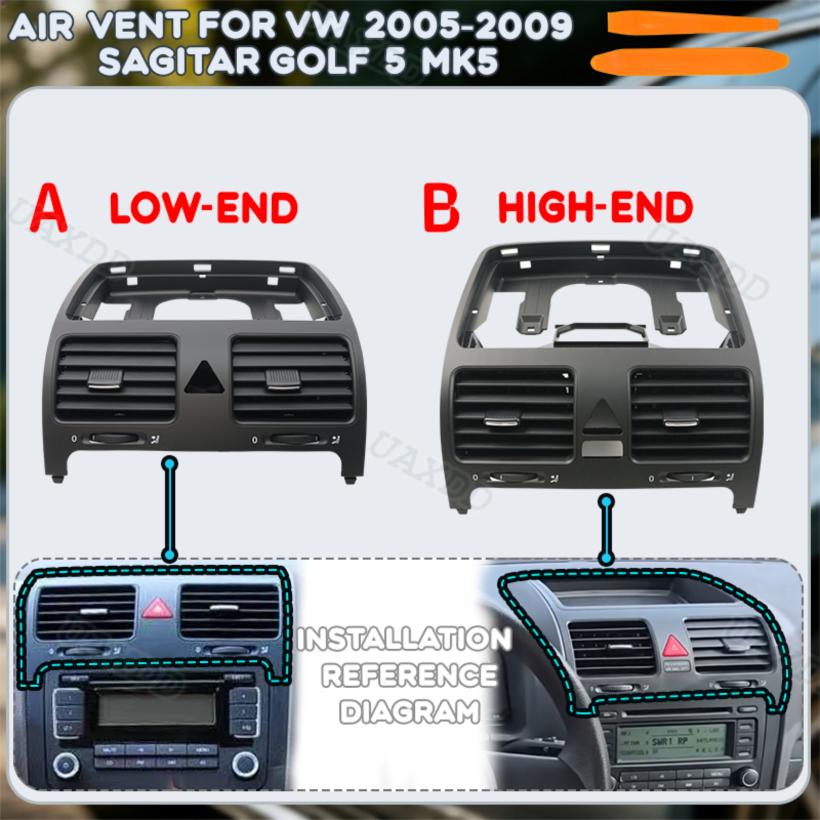 Golf Equipment Outlet - VW 2005-2009 サギター用ノズル換気装置キット ゴルフ5 Mk5 ACエアコンアセンブリ
