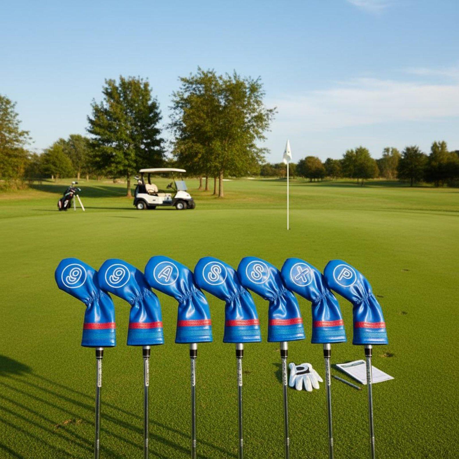 ゴルフクラブアイアンカバーセット 厚手のプラッシュ裏地付きレ - Golf Club Iron Set のレビューと価格