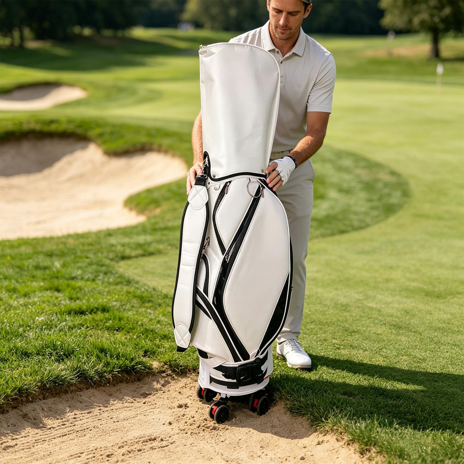 ゴルフバッグホイールベースポータブルホルダー、360度回転ホ - Golf Equipment Holder のレビューと価格
