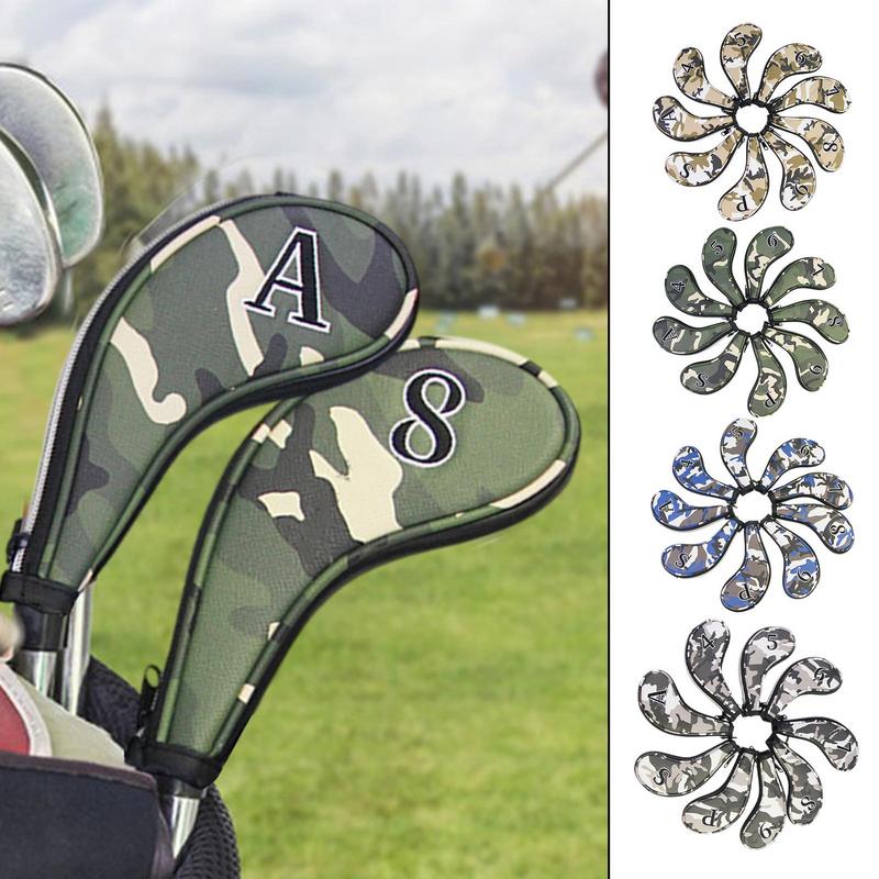 レザーゴルフクラブカバー,カモフラージュヘッドカバー,防水, - Golf Club Iron Set のレビューと価格