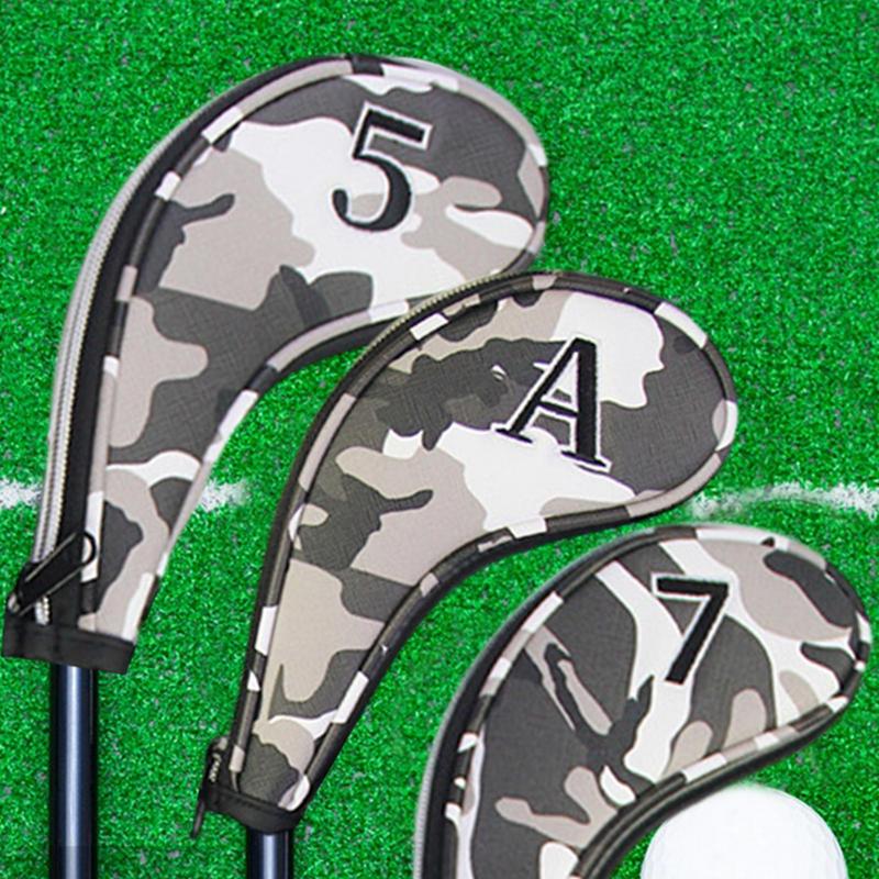 レザーゴルフクラブカバー,カモフラージュヘッドカバー,防水, - Golf Club Iron Set のレビューと価格