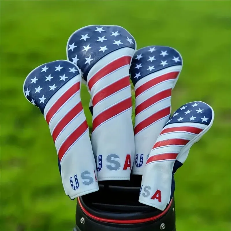 愛国的なゴルフクラブヘッドカバーセット - 耐久性のあるPU - Golf Equipment Kit のレビューと価格