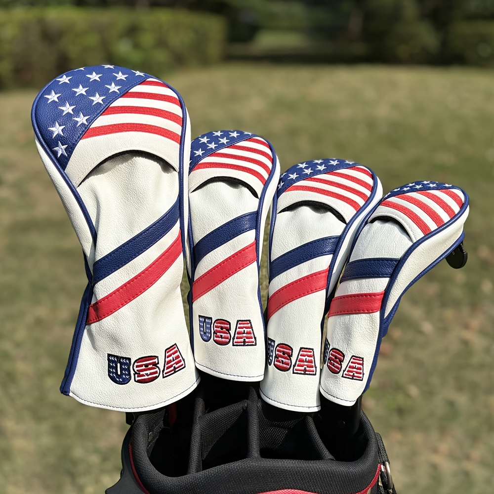 愛国的なゴルフクラブヘッドカバーセット - 耐久性のあるPU - Golf Equipment Kit のレビューと価格