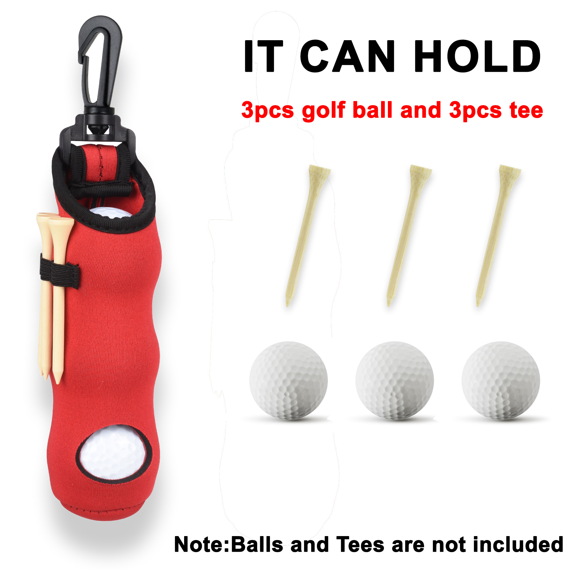 ネオプレンゴルフボールキャリーバッグ、ゴルフティーホルダー、 - Golf Equipment Holder のレビューと価格